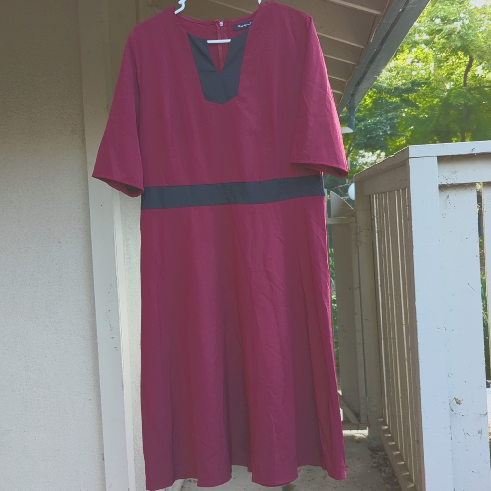 Burgundy dress